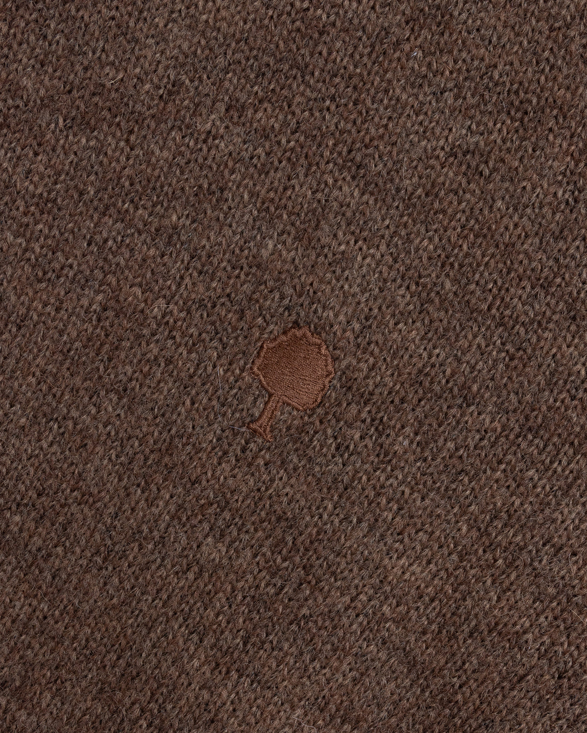 Round-neck wool jumper in taupe
