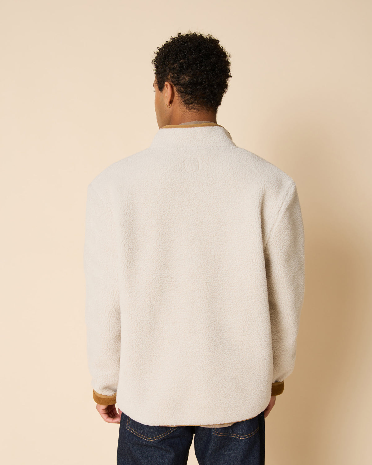 Beige Fleecejacke
