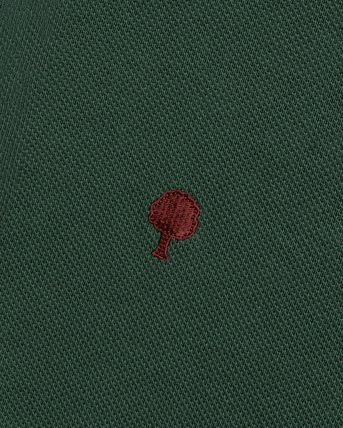 Grünes Langarm-Poloshirt aus Bio-Baumwolle