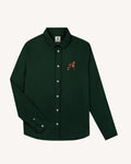 Chemise brodée vert forêt