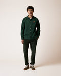 Chemise brodée vert forêt