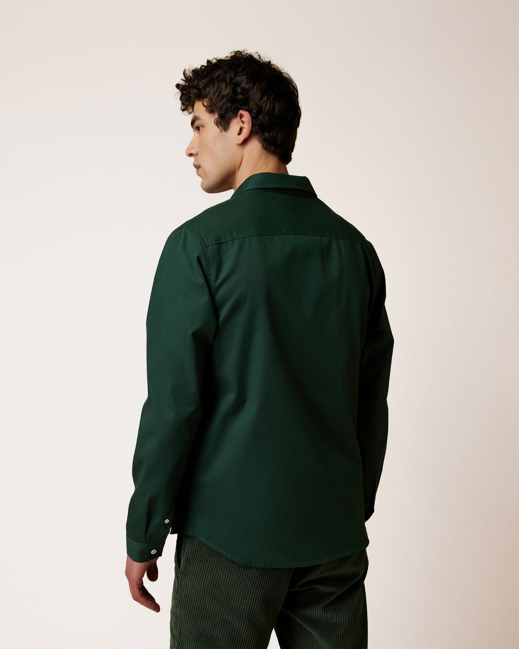 Chemise brodée vert forêt