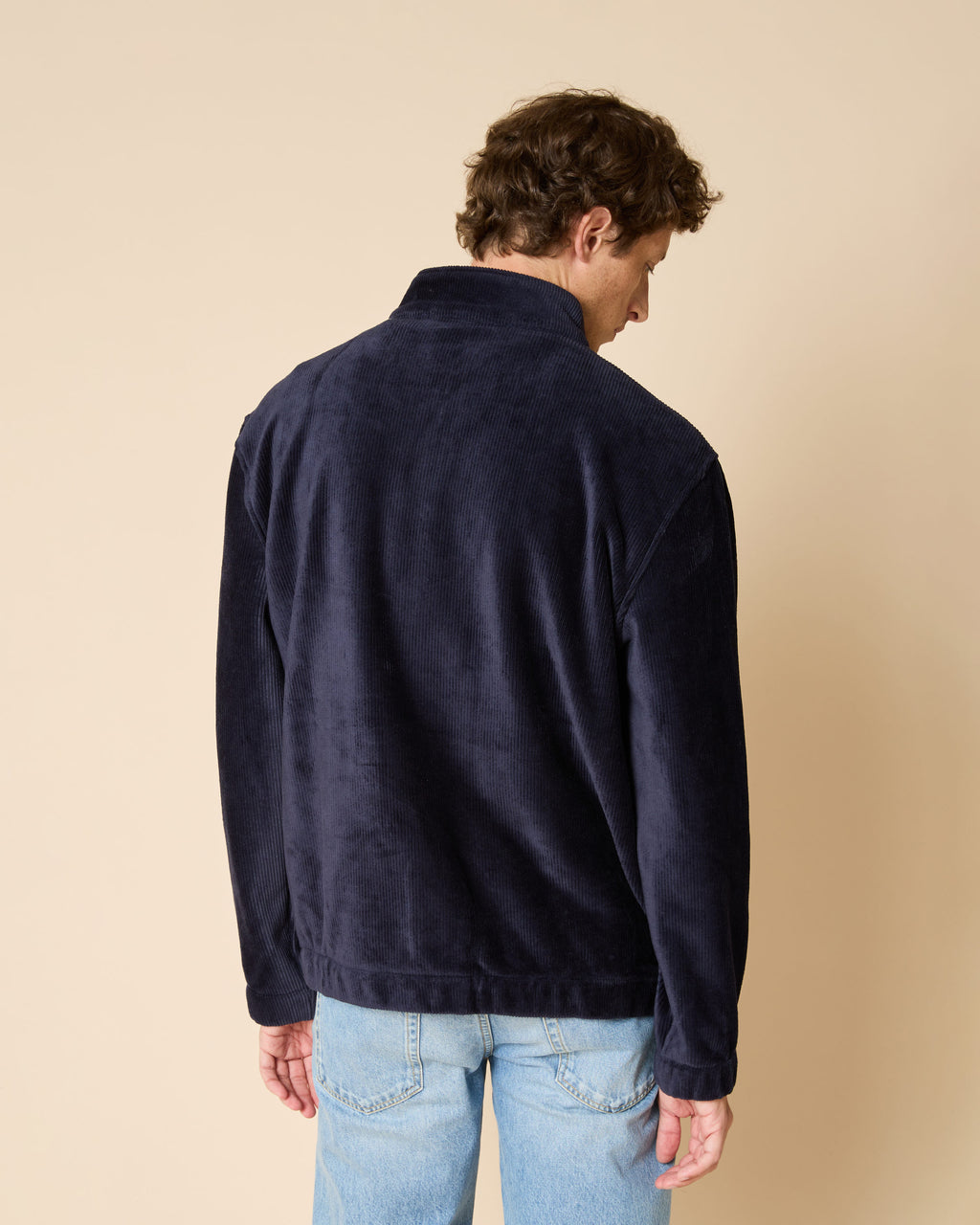 Sweat zippé bleu marine