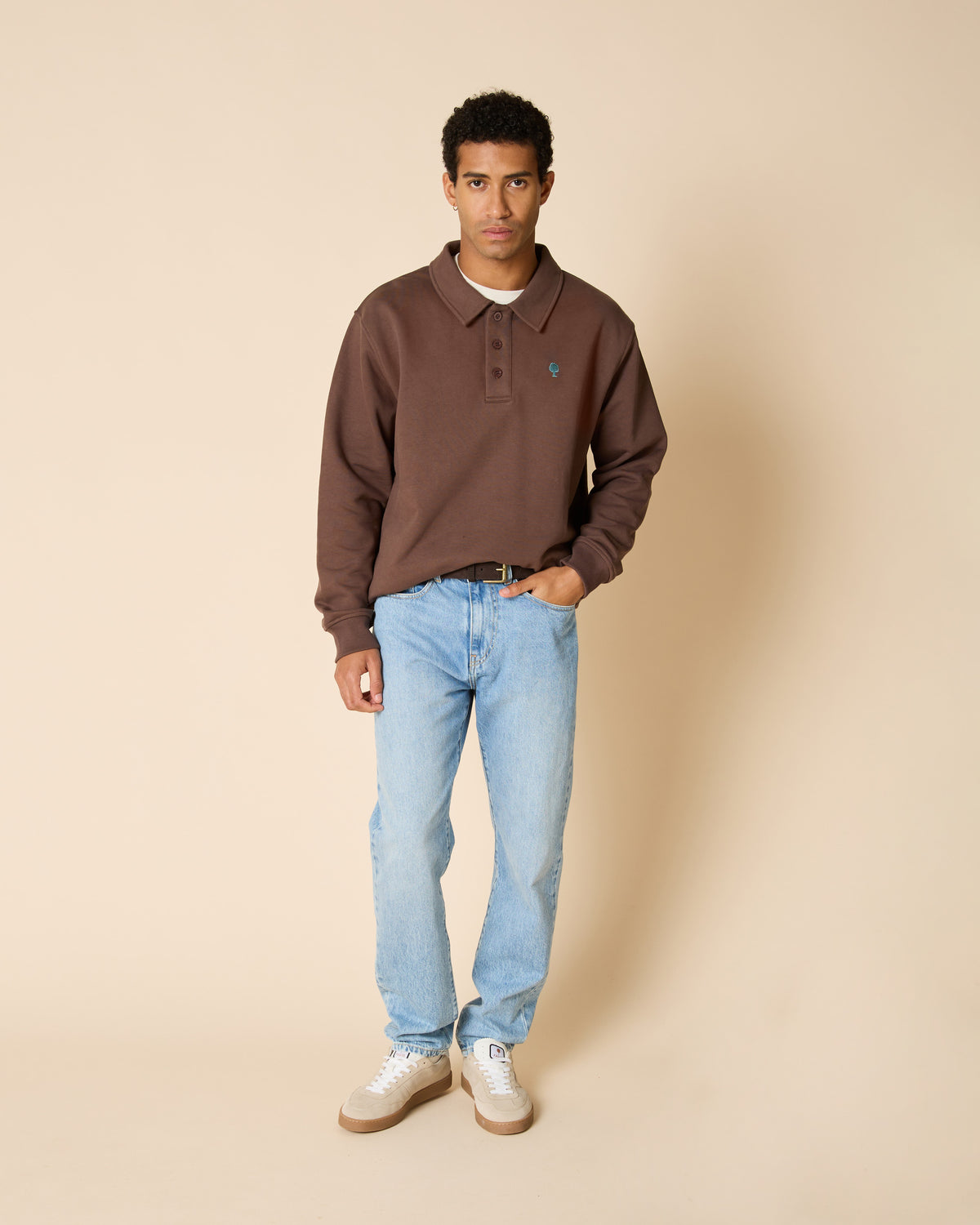 Sweatshirt in Schokoladenbraun