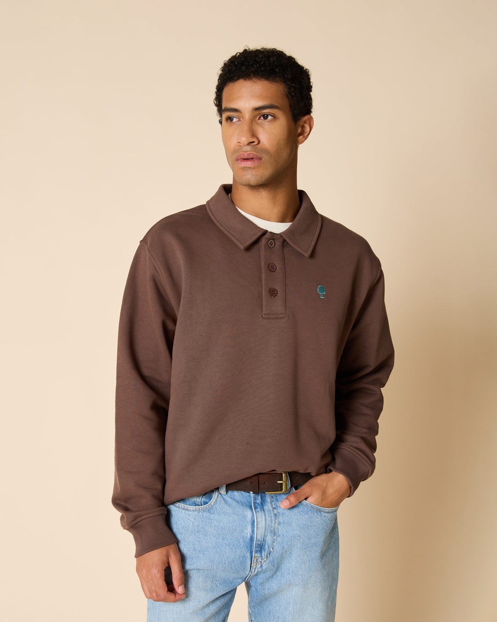 Sweatshirt in Schokoladenbraun