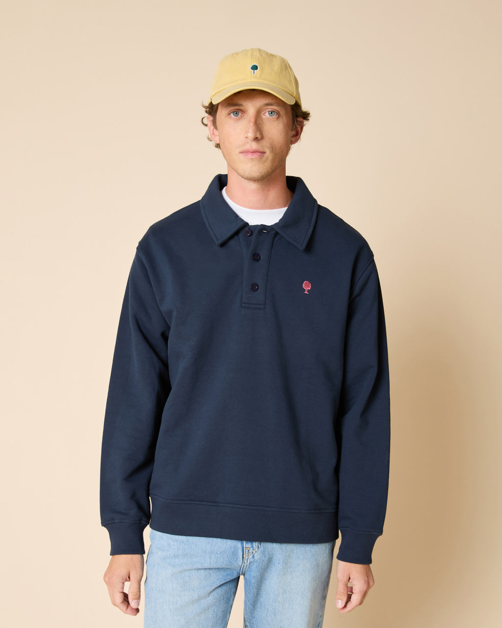 Marineblauwe sweater
