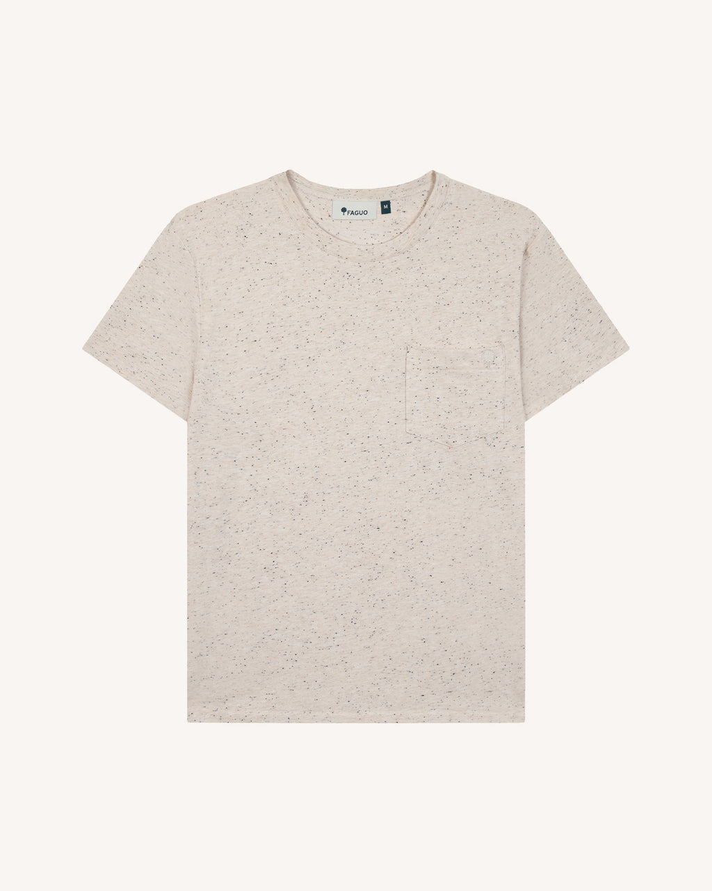 T-shirt chiné écru coton