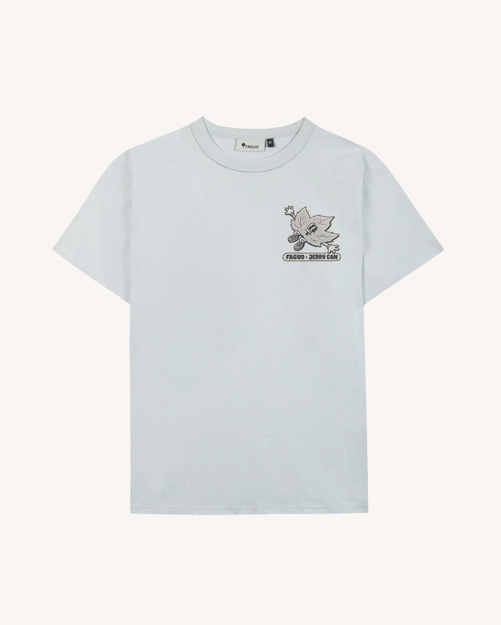 T-shirt large imprimé bleu coton recyclé