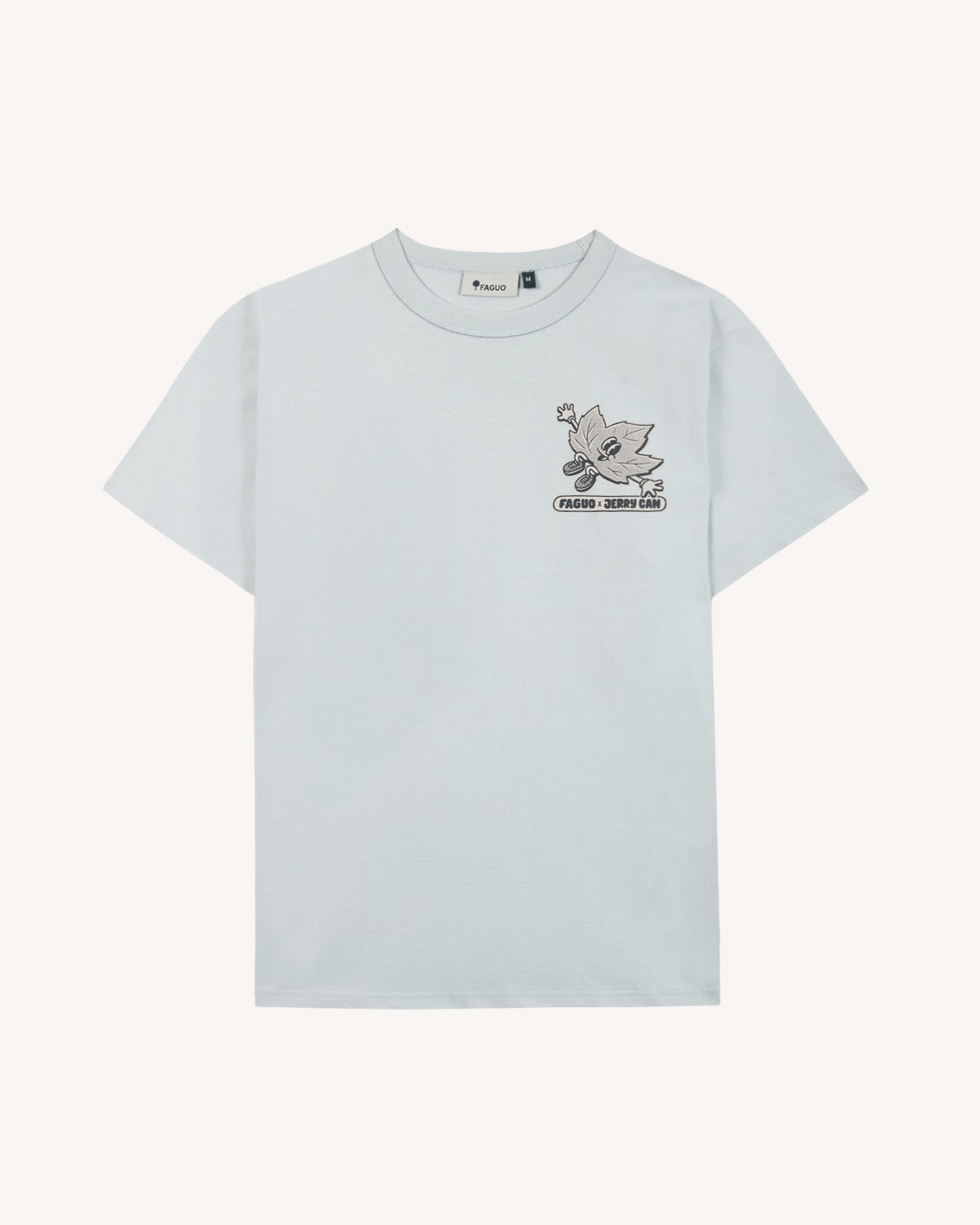 T-shirt large imprimé bleu coton recyclé