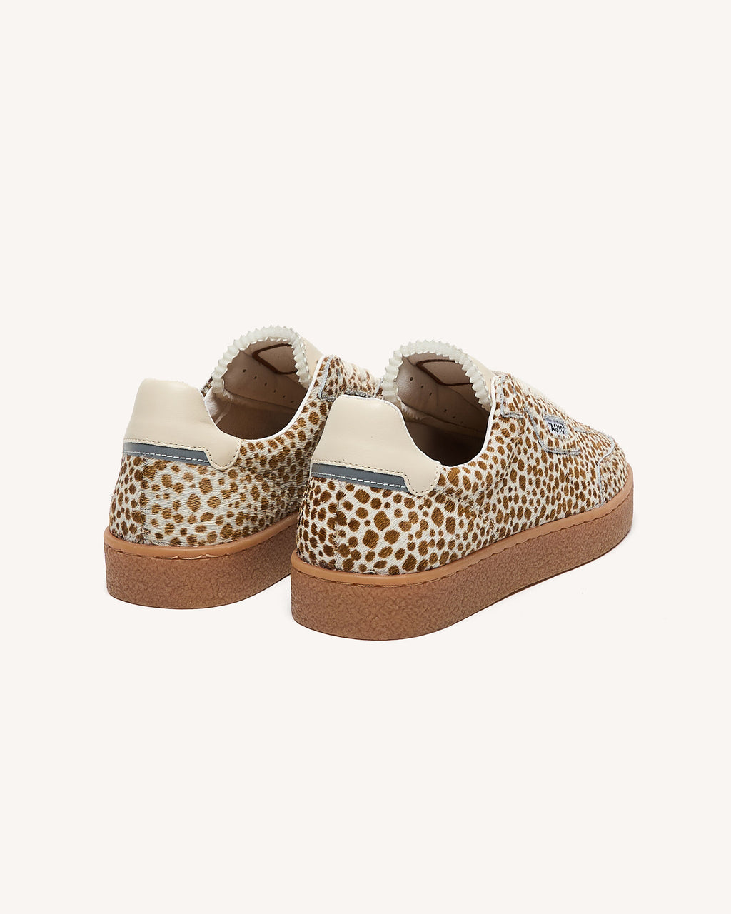 Baskets basses Lumbo Suede Ecru/leopard