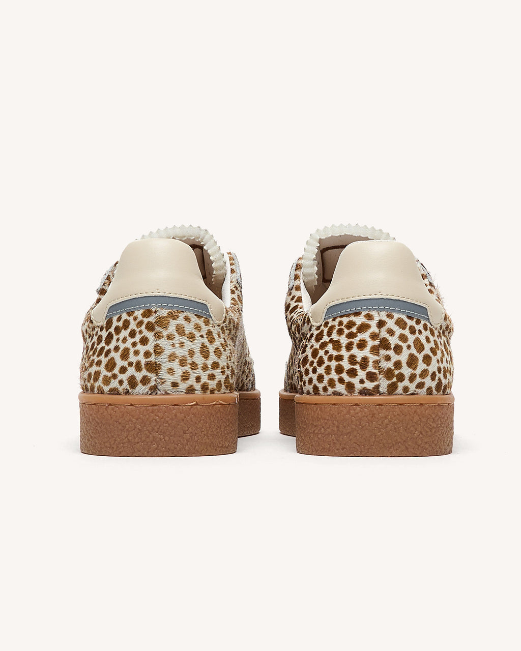 Baskets basses Lumbo Suede Ecru/leopard