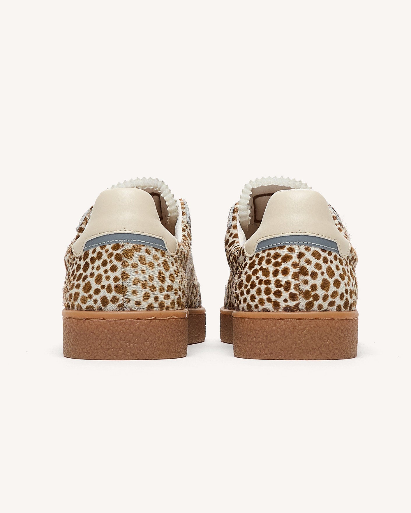Baskets basses Lumbo Suede Ecru/leopard