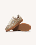 Baskets basses Lumbo Suede Ecru/leopard
