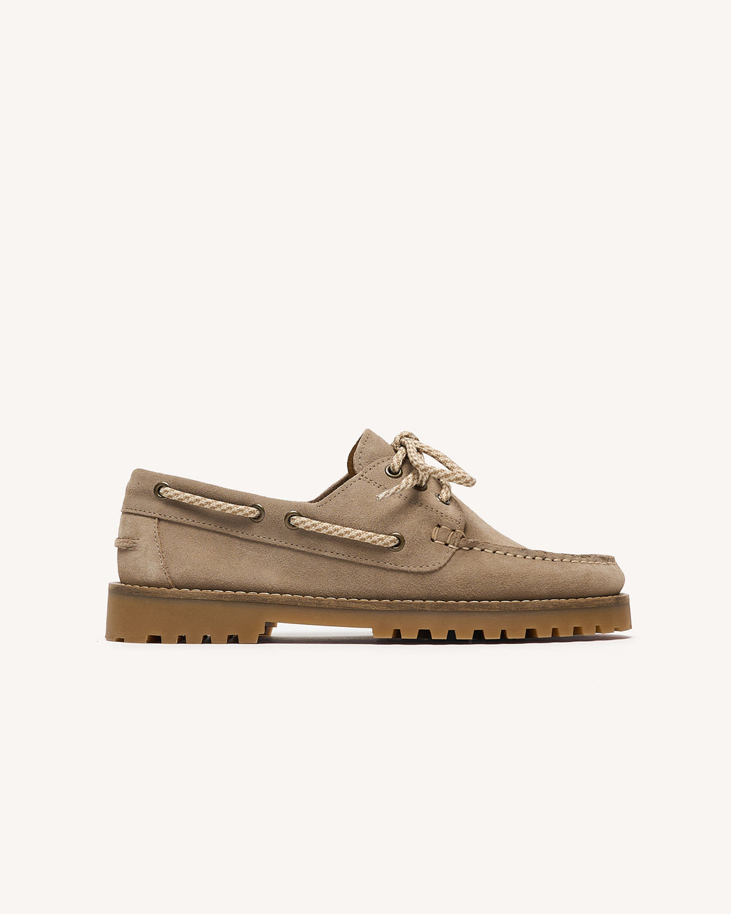 Chaussures bateau Larch Cuir suede Beige