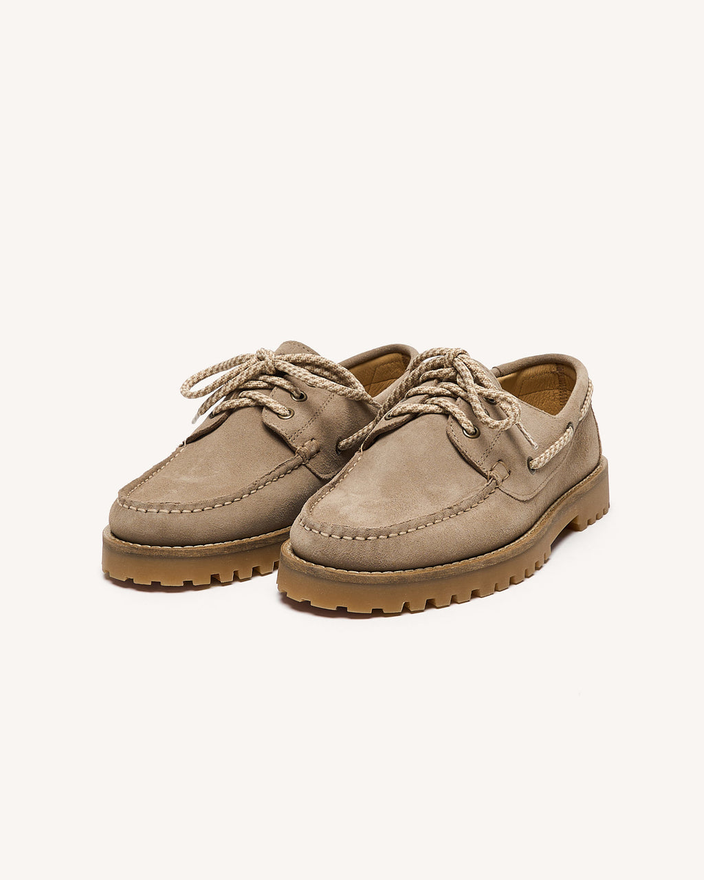 Chaussures bateau Larch Cuir suede Beige
