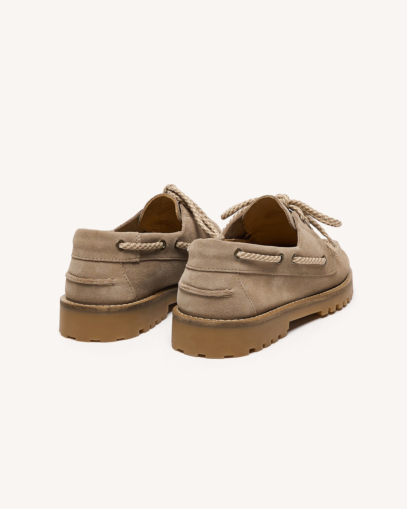 Chaussures bateau Larch Cuir suede Beige
