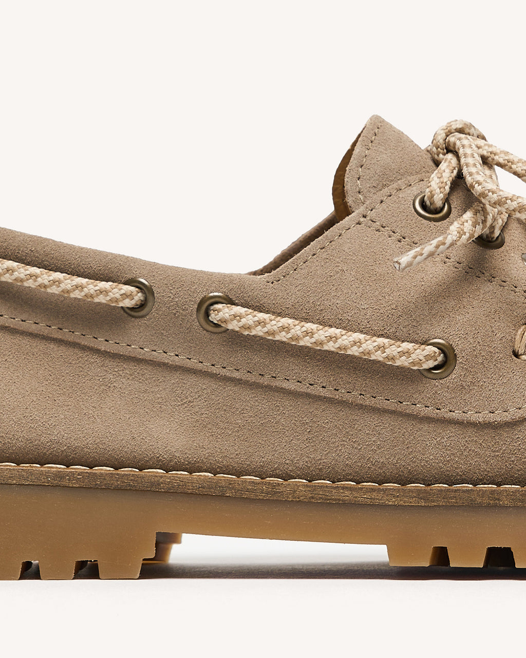 Chaussures bateau Larch Cuir suede Beige