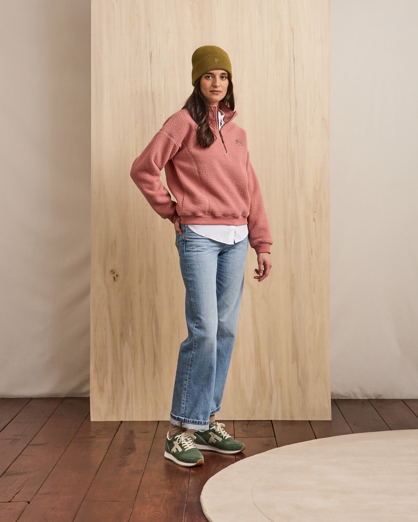 running-kaki-doree-polyester-recycle-modele-elm-P9