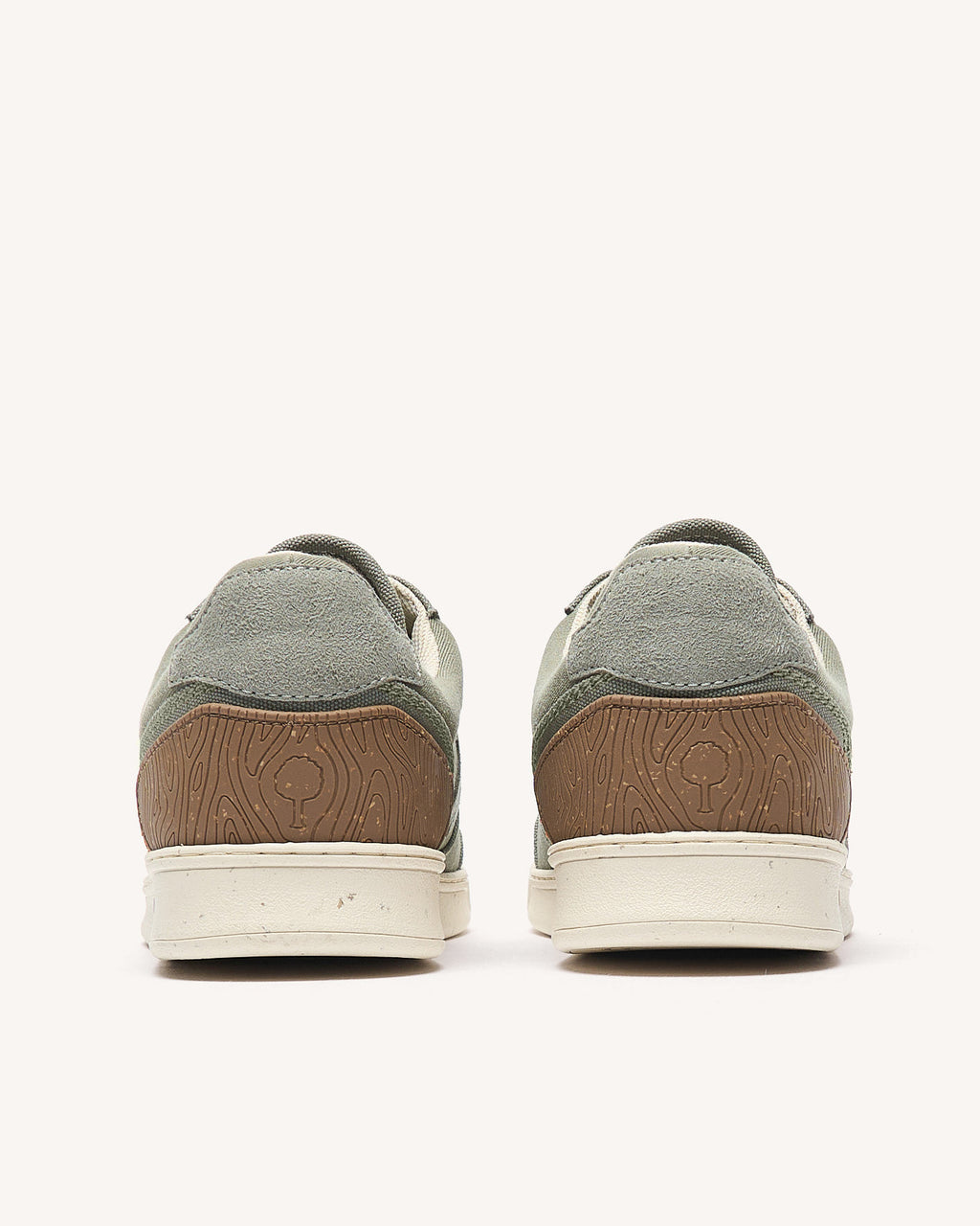 Dark khaki canvas trainers