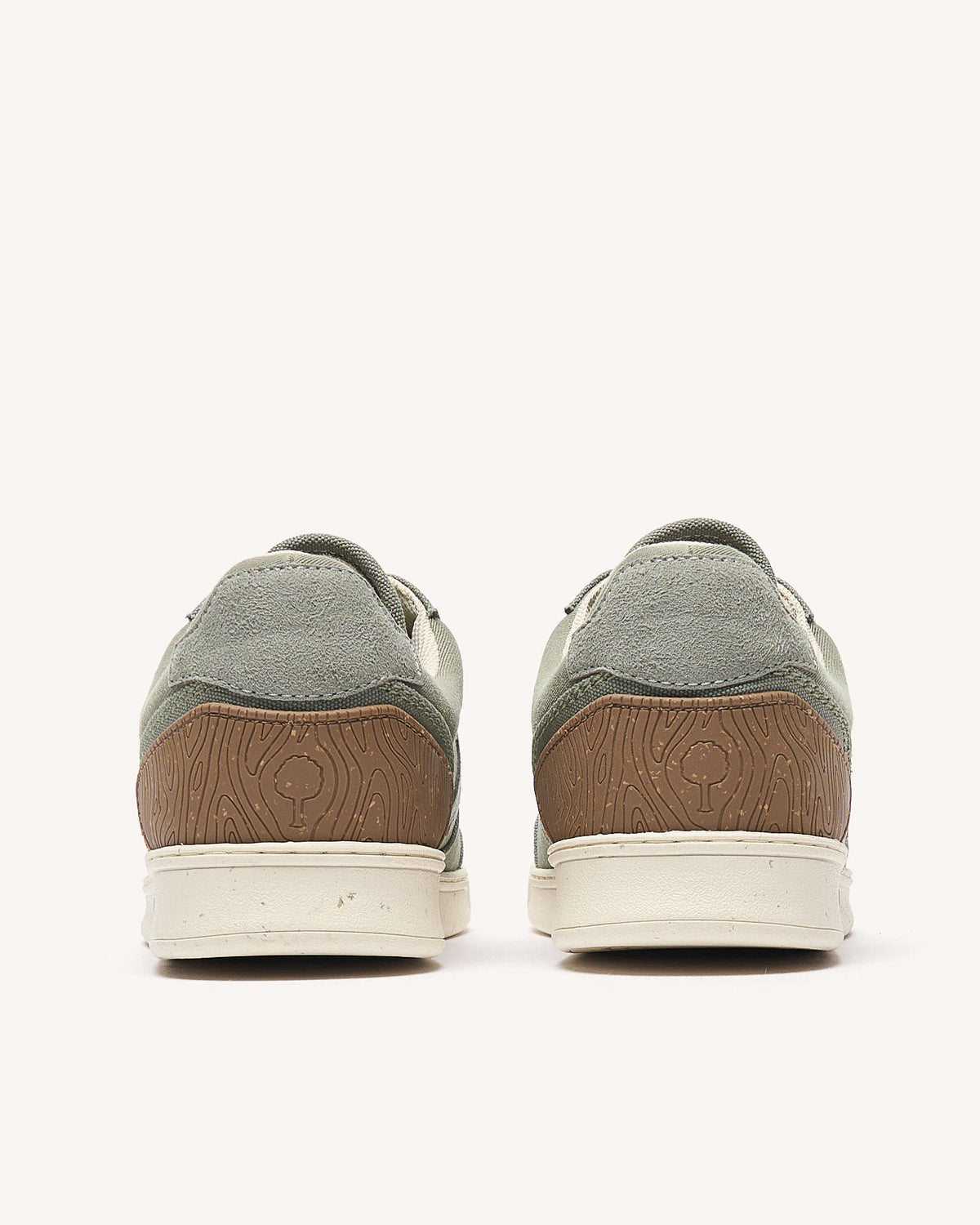 Dark khaki canvas trainers