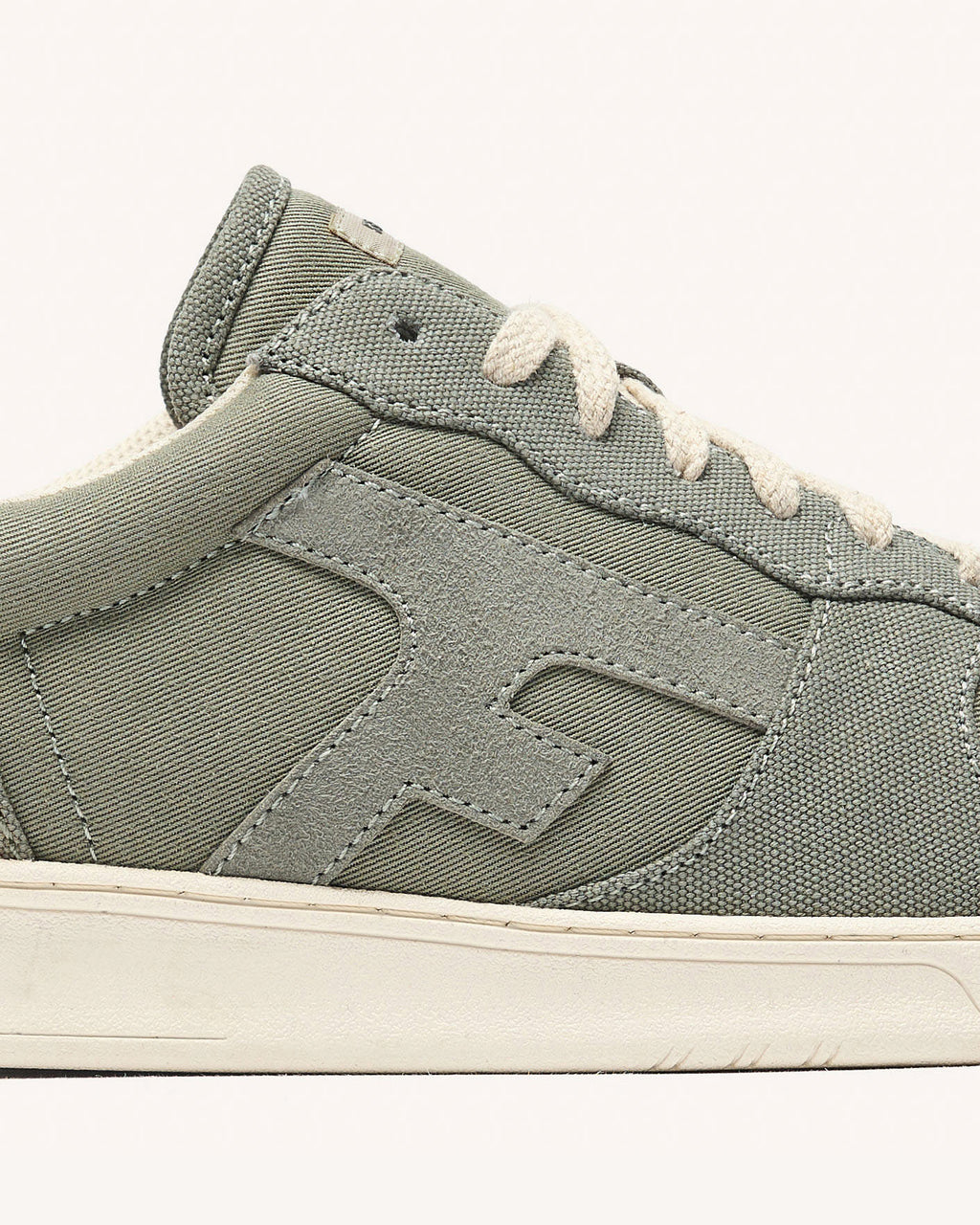 Dark khaki canvas trainers