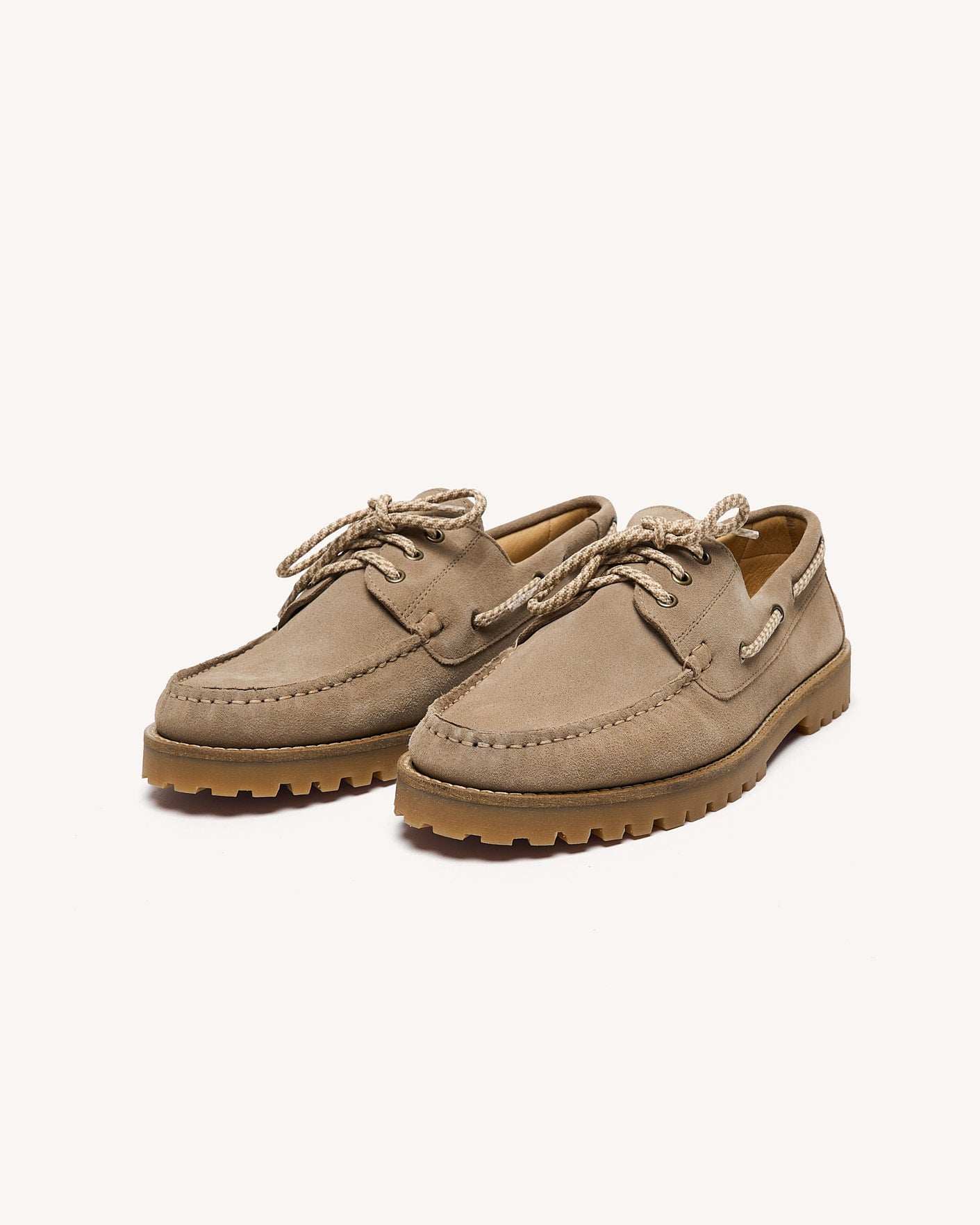 Chaussures bateau beige