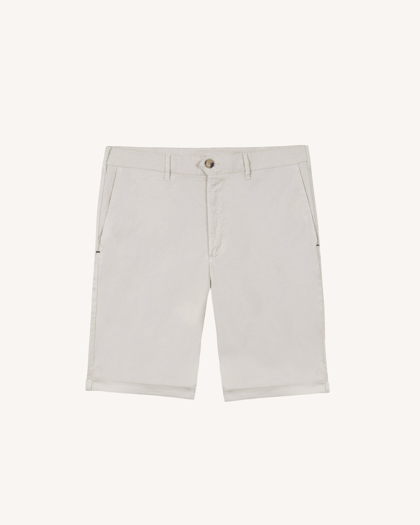 Ecru cotton bermuda shorts - SAULIEU
