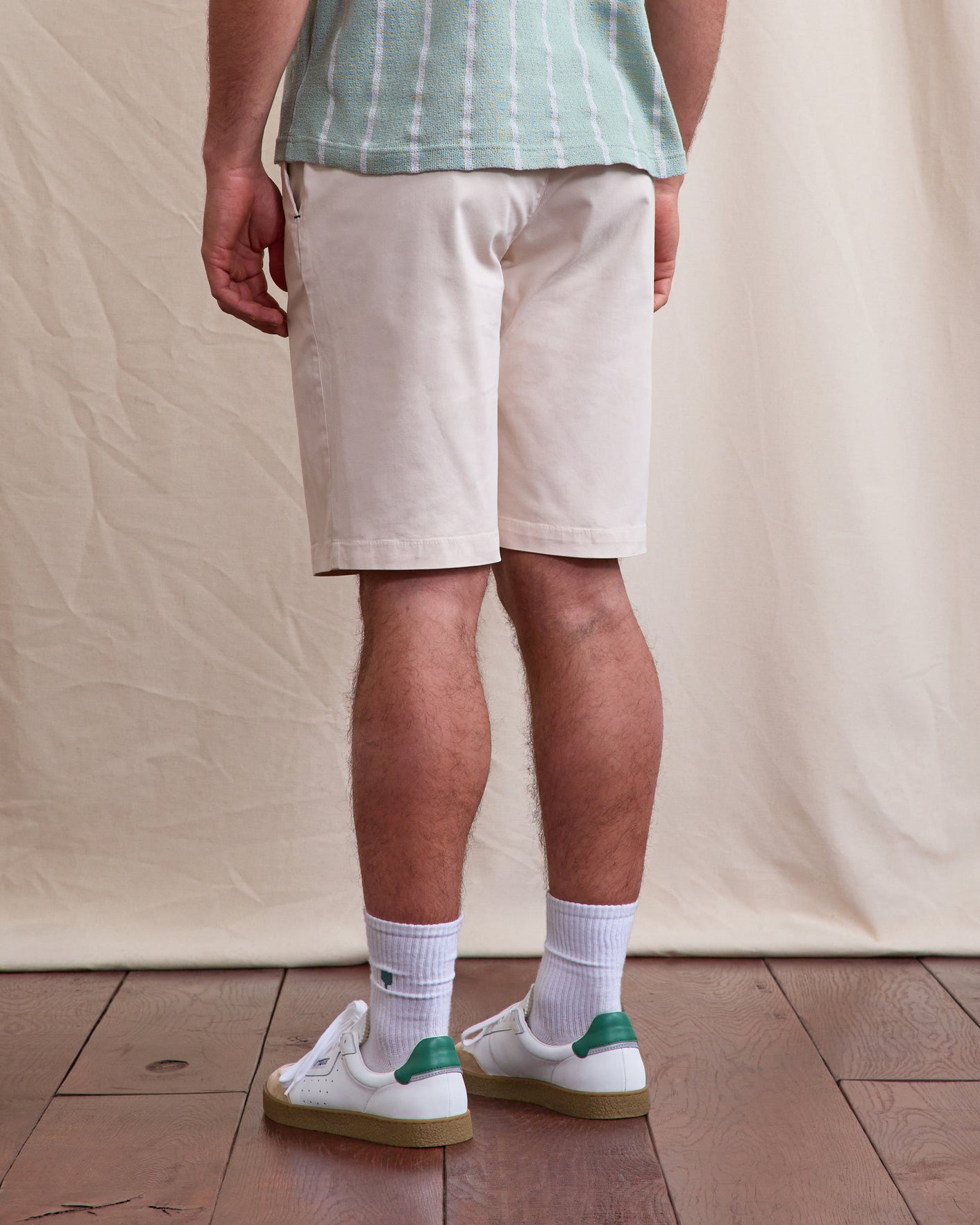 Ecru cotton bermuda shorts - SAULIEU