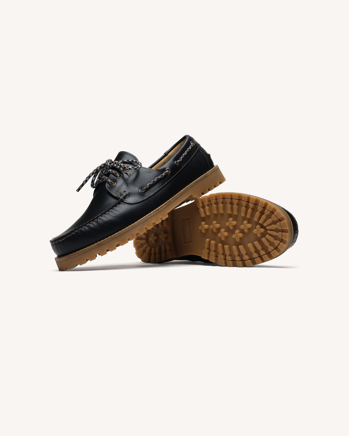 Chaussures bateau cuir bleu marine