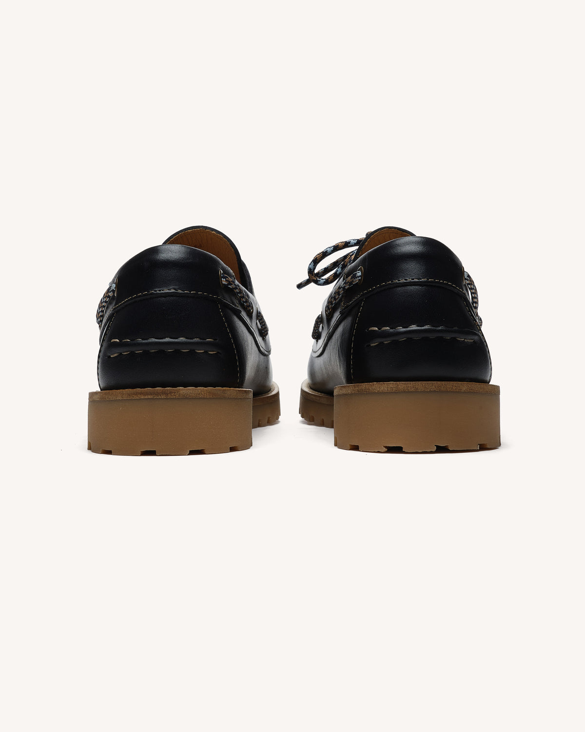Chaussures bateau cuir bleu marine