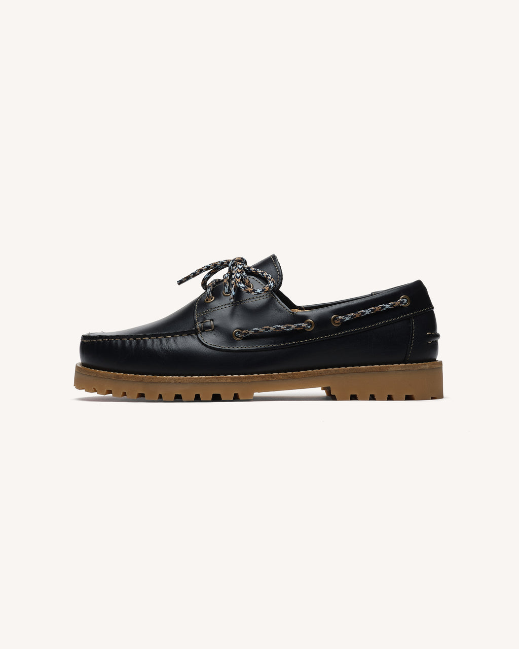 Chaussures bateau cuir bleu marine