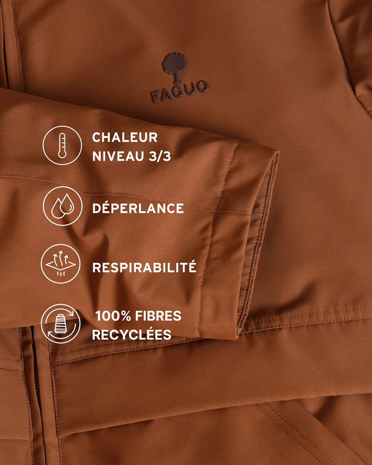 Waterproof camel parka
