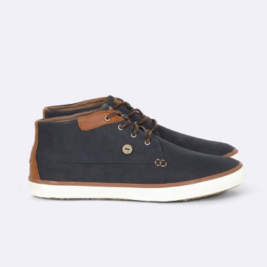 NAVY SNEAKERS IN LEATHER