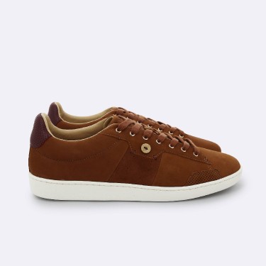 TAWNY TENNIS IN  LEATHER & SUEDE