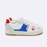 BLUE & RED SNEAKERS IN RECYCLED POLYESTER LEATHER