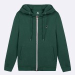 DARK GREEN HOODIE IN RECYCLED COTTON