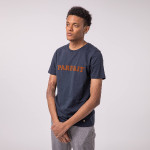 NAVY ROUND NECK T-SHIRT IN RECYCLED COTTON