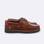 TAWNY BOAT SHOES IN  LEATHER