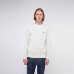 WHITE & BLUE ROUND COLLAR SWEATER RECYCLED COTTON