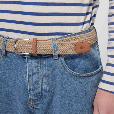 BEIGE BELT IN NYLON & RECYCLED POLYESTER