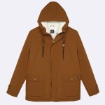 COGNAC PARKA IN RECYCLED POLYESTER NYLON
