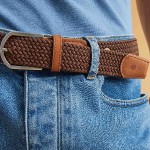 DARK BROWN BELT IN RECYCLED POLYESTER