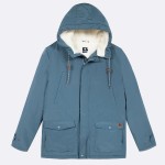 DARK BLUE PARKA IN RECYCLED POLYESTER