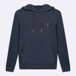 NAVY HOODIE IN RECYCLED COTTON