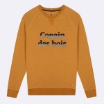 CAMEL ROUND COLLAR SWEATSHIRT IN RECYCLED COTTON
