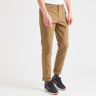 BROWN CHINO IN RECYCLED COTTON