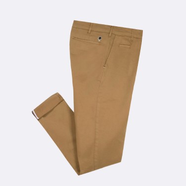 BROWN CHINO IN RECYCLED COTTON