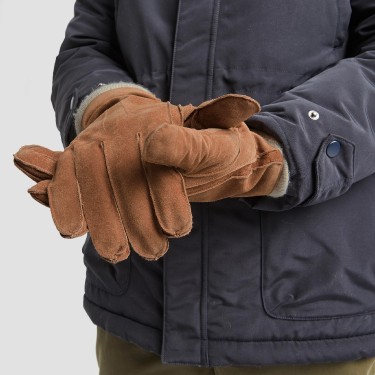CAMEL GLOVES IN LEATHER