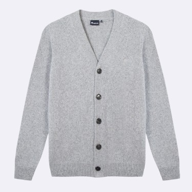 Grey cardigan in wool