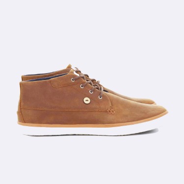 Mahogany leather sneakers